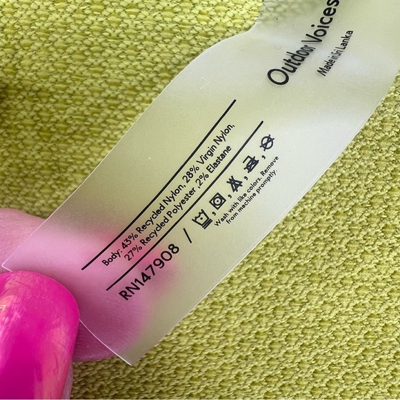 Outdoor Voices Men’s Green Apple Seamless Pique Tank Top Shirt Size XL - Picture 7 of 11